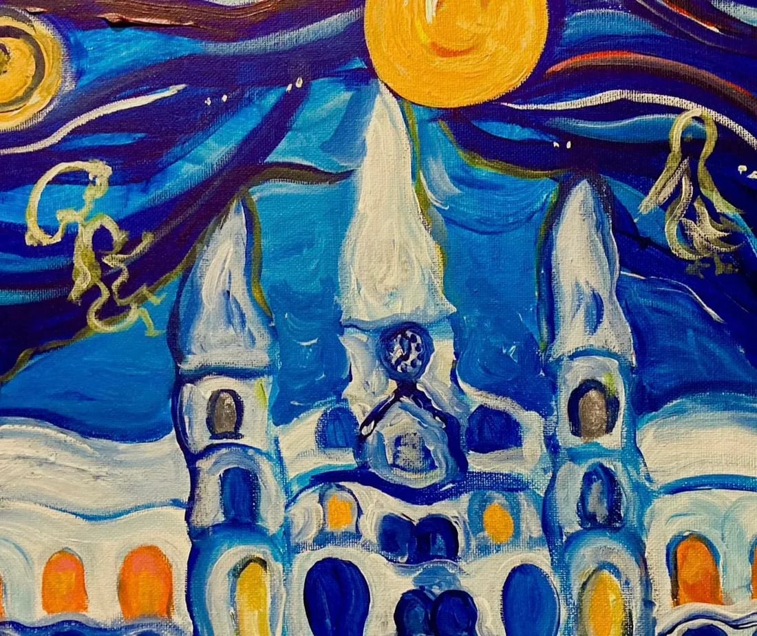 "Twilight Second Line" Original Painting by Mina Zavala Lanzas, New Orleans Louisiana - 4