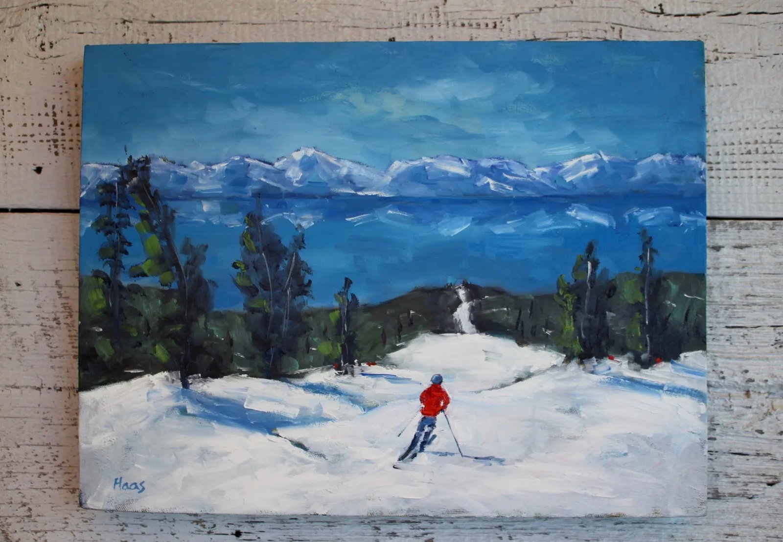 Winterscapes - Diamond Peak Run Original Oil on Gallery Wrapped Canvas - 2