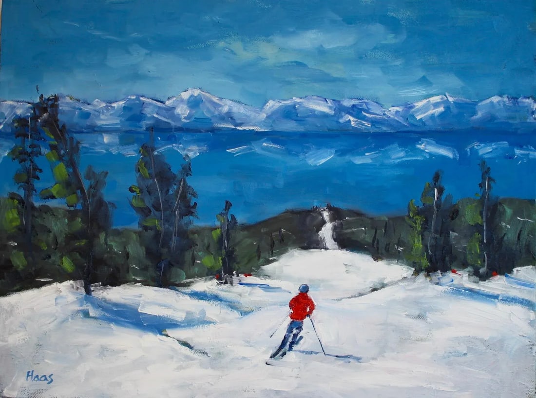 Winterscapes - Diamond Peak Run Original Oil on Gallery Wrapped Canvas - 3
