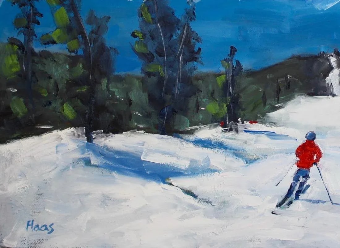 Winterscapes - Diamond Peak Run Original Oil on Gallery Wrapped Canvas - 6