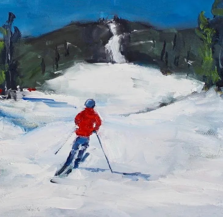 Winterscapes - Diamond Peak Run Original Oil on Gallery Wrapped Canvas - 8