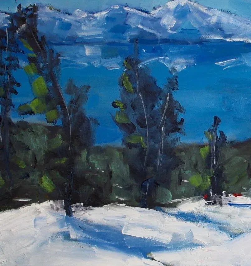 Winterscapes - Diamond Peak Run Original Oil on Gallery Wrapped Canvas - 9