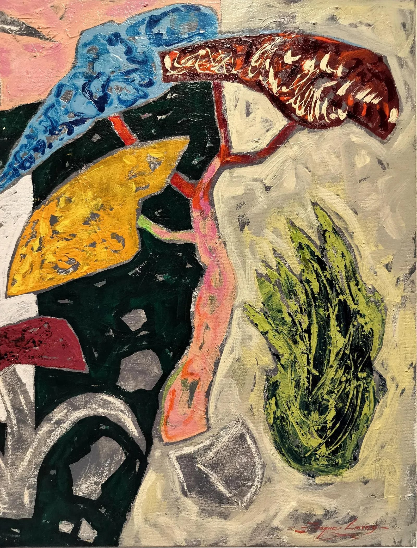 "Happy Desert Home" Colorful Southwestern Landscape by Jacques Lamy - 4
