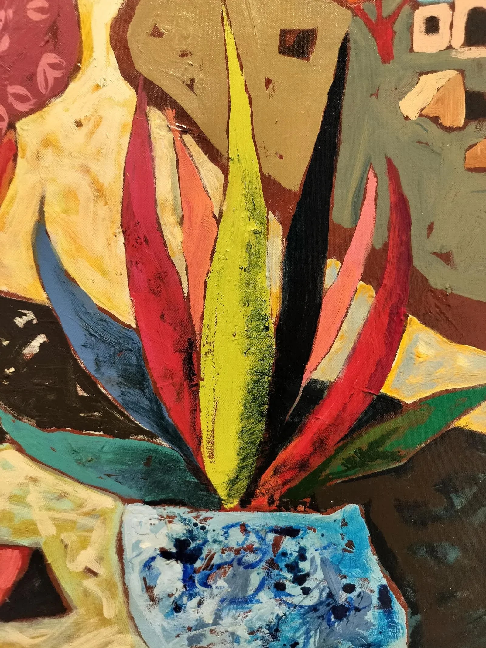 Bright Desert Landscape Titled "Rainbow Yucca" by Jacques Lamy - 4