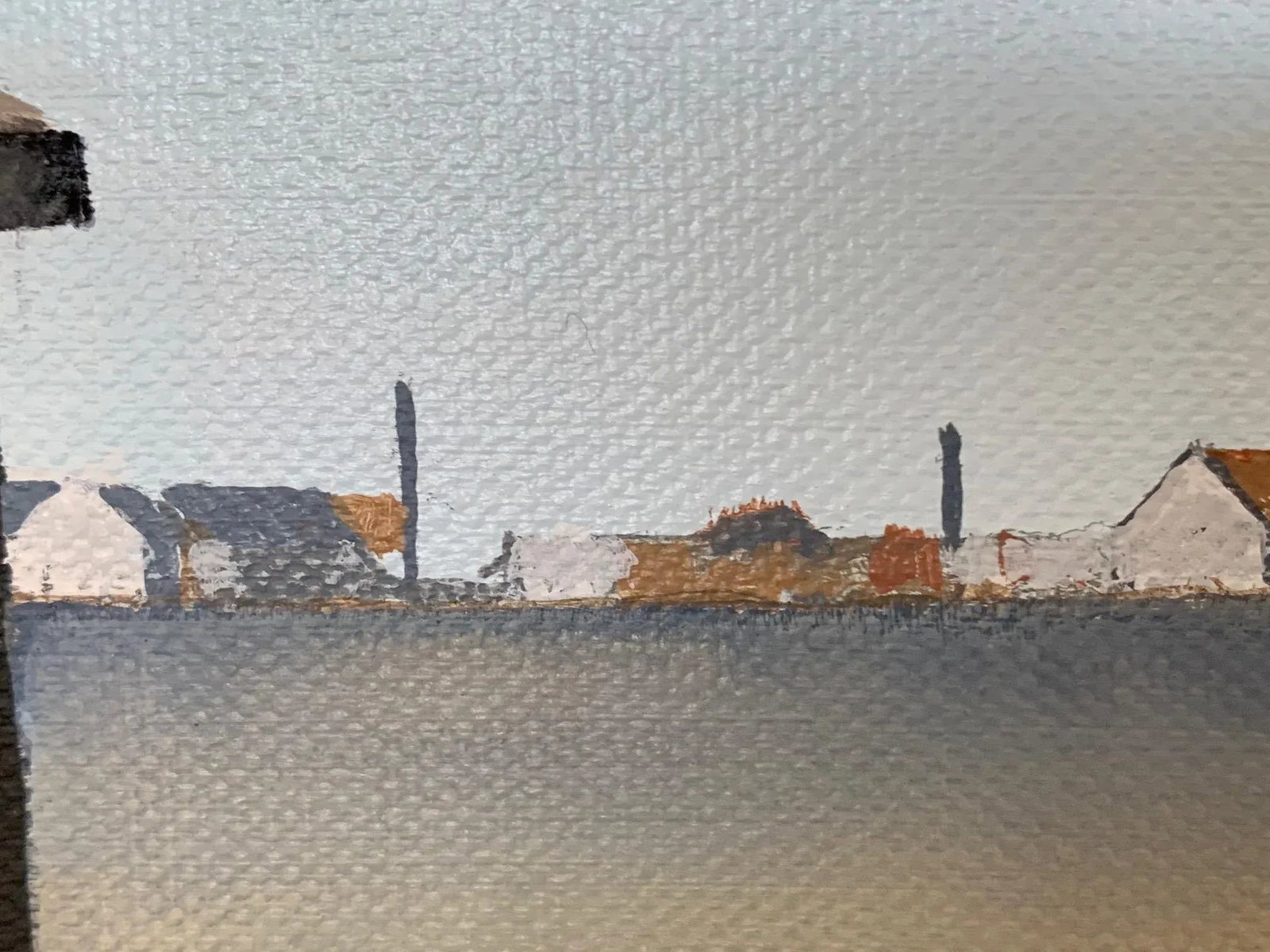 "The Walker" Contemporary Figurative Minimalist Landscape Oil Painting, Framed - 4