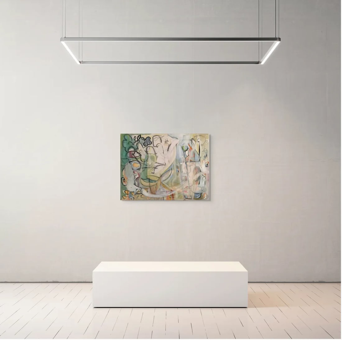"Around and Back", 2003 Abstract, Contemporary, Mixed Media, Fine Art Painting on Canvas by Joe Gins - 2