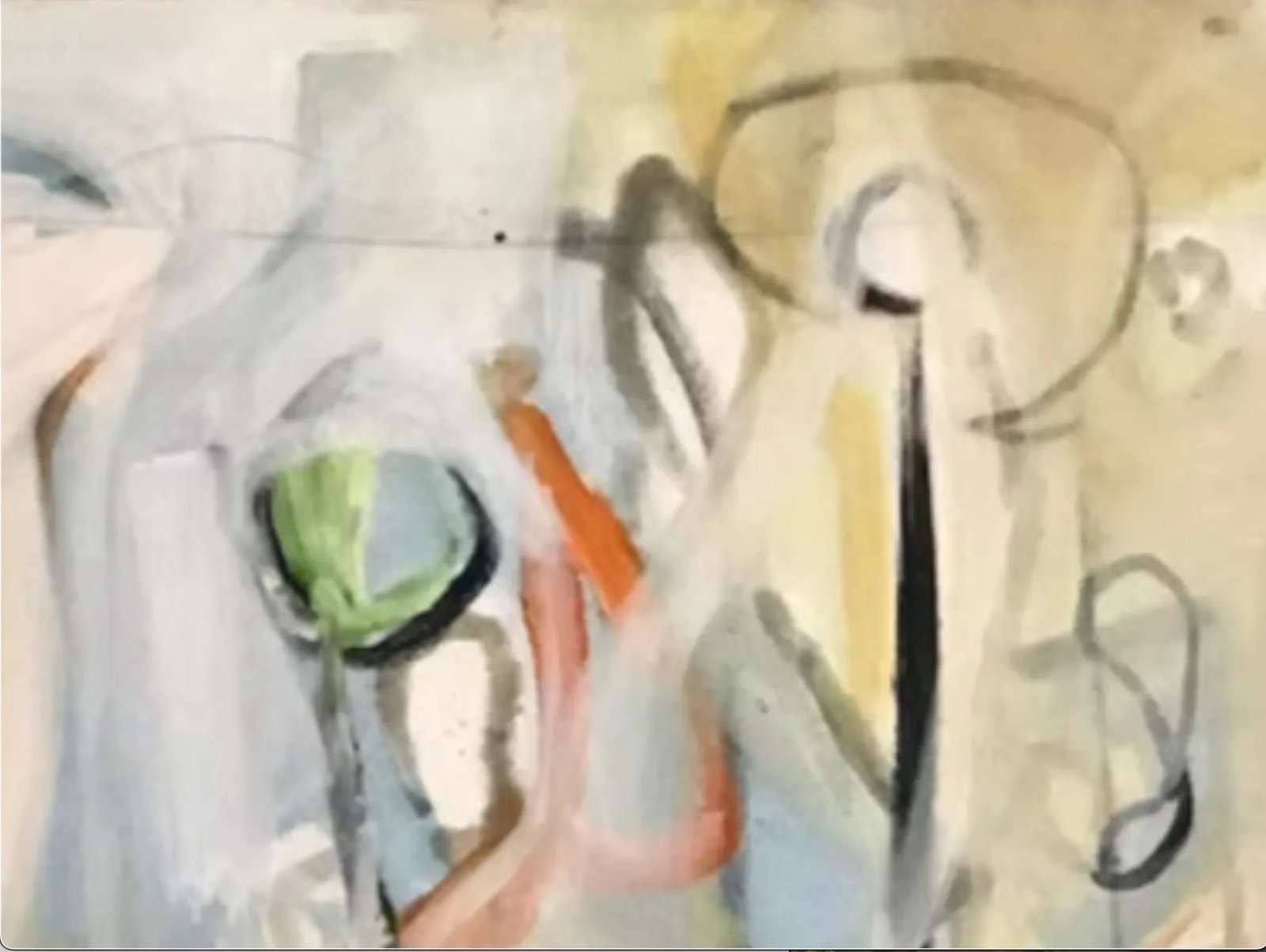 "Around and Back", 2003 Abstract, Contemporary, Mixed Media, Fine Art Painting on Canvas by Joe Gins - 3