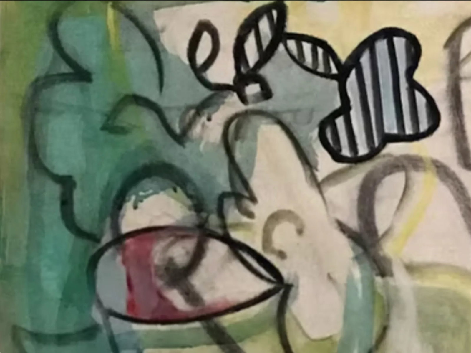 "Around and Back", 2003 Abstract, Contemporary, Mixed Media, Fine Art Painting on Canvas by Joe Gins - 8