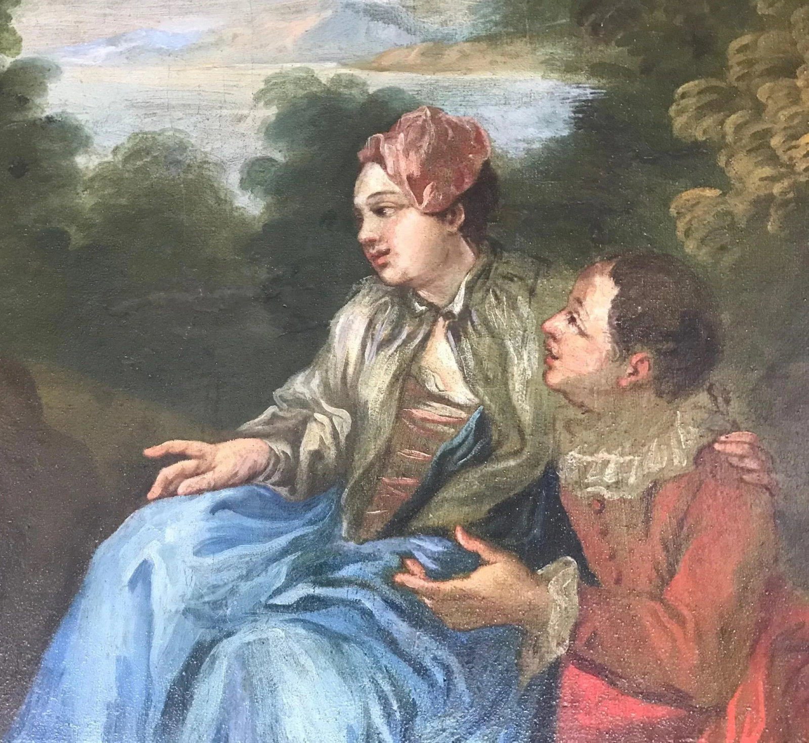 18th Century Figurative French Rococo Oil Painting After Francois Boucher, Framed - 8