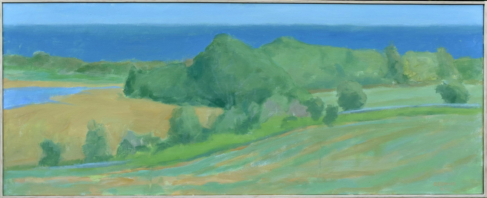 Contemporary Coastal Framed Painting, Late Summer at the Coast, by Stephen Remick (1 of 12)