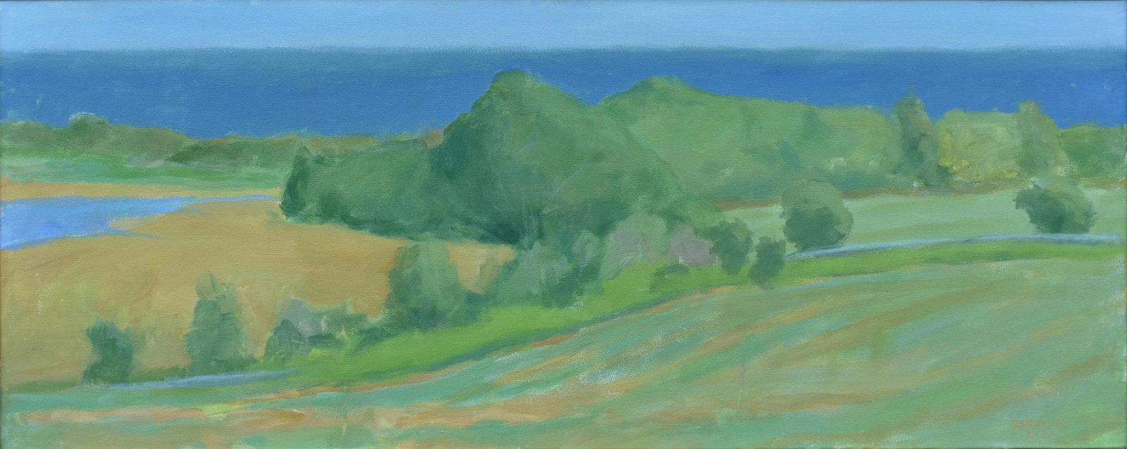 Contemporary Coastal Framed Painting, Late Summer at the Coast, by Stephen Remick - 2
