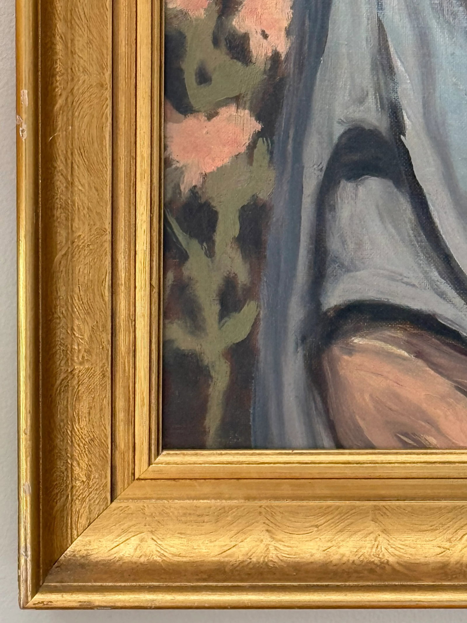 Late 20th Century Large Scandinavian Expressionist Portrait of a Mother & Child in a Swirling Landsc - 6