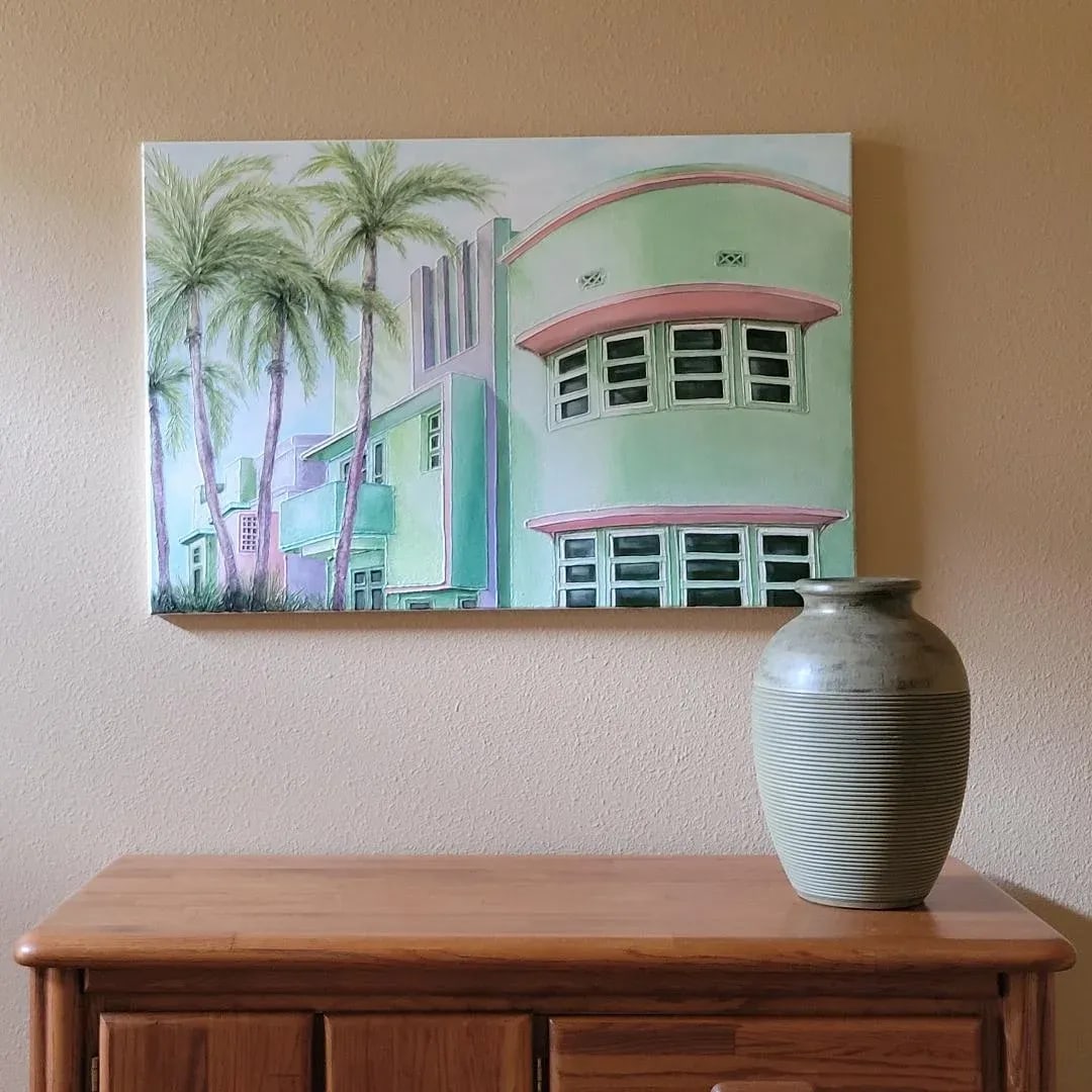 Palm Trees Architecture of South Beach Miami by Cynthia Geyer - 4