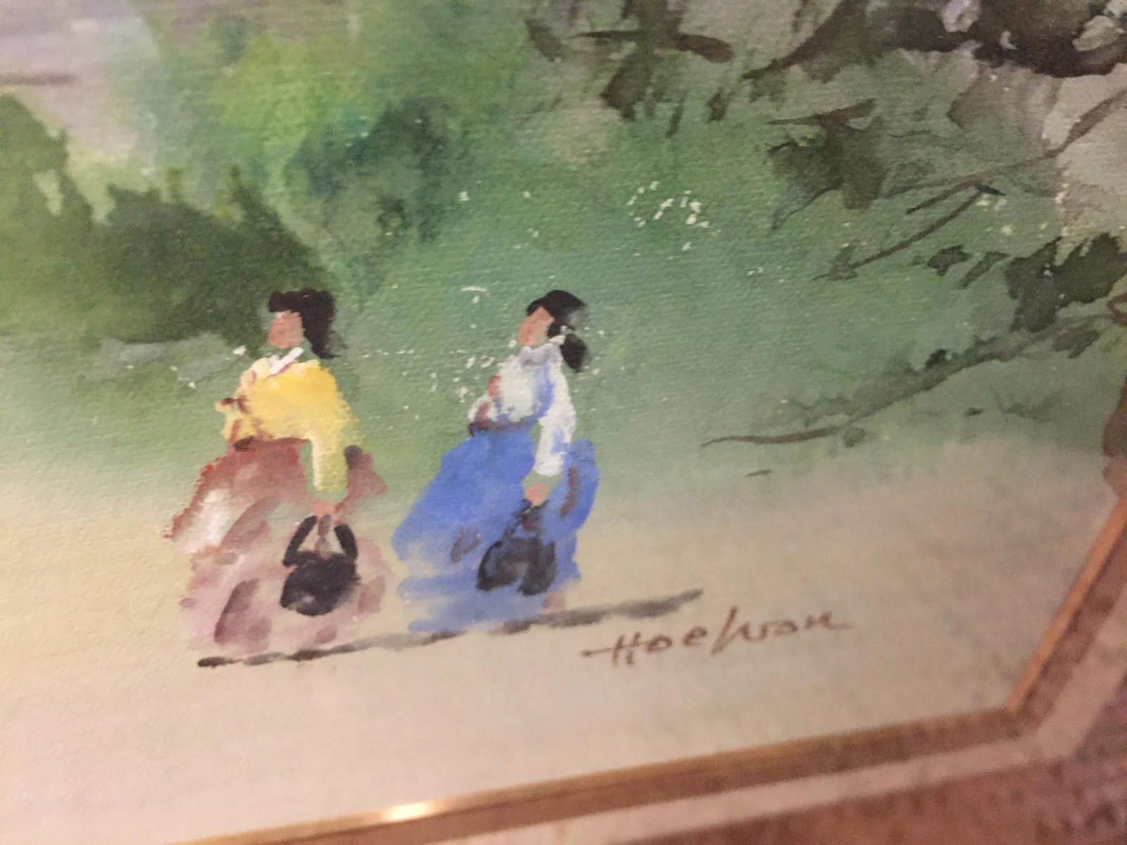 Hoe Won Watercolor Korean Artist Mid Century Modern - 4