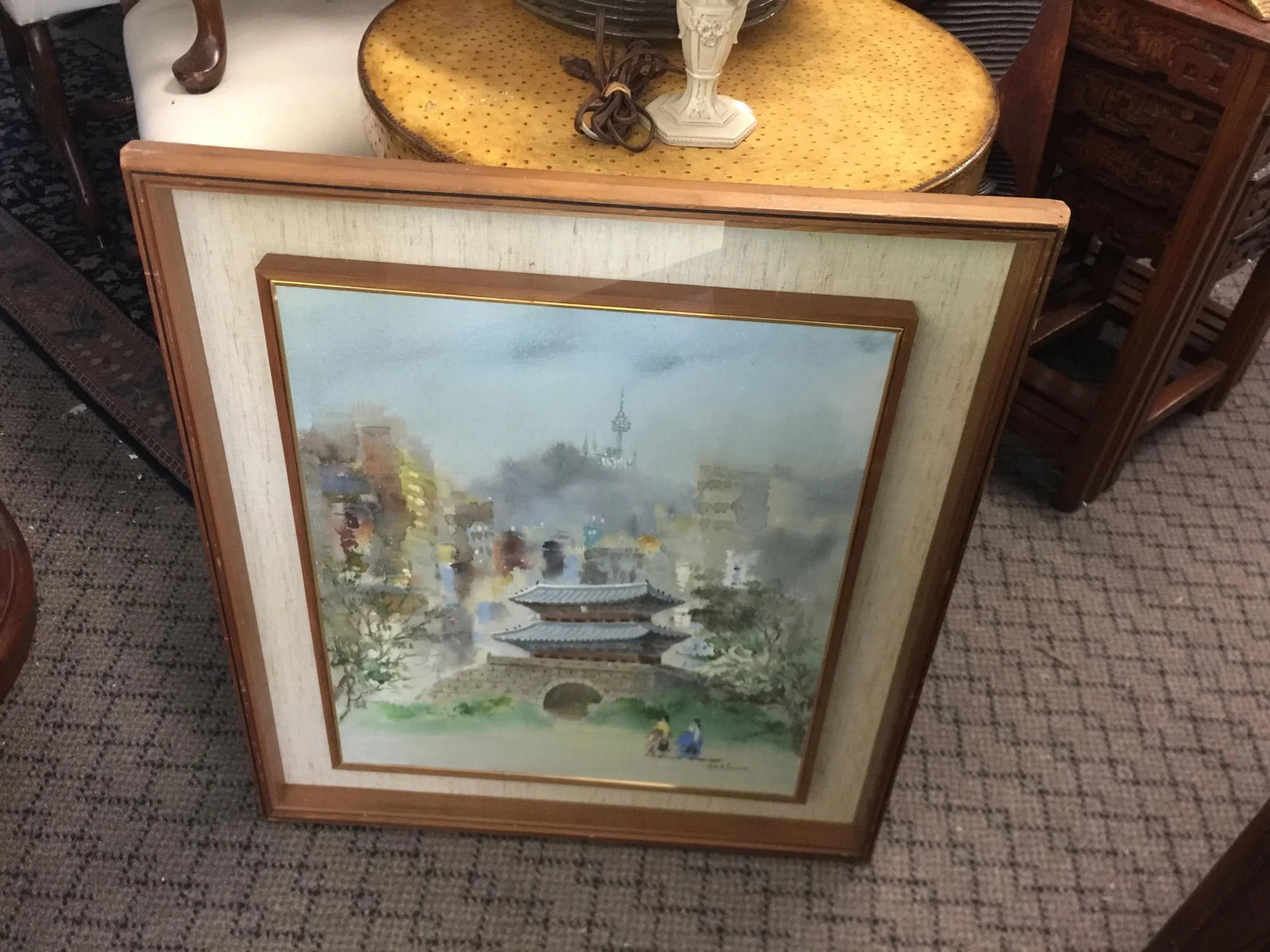 Hoe Won Watercolor Korean Artist Mid Century Modern - 6