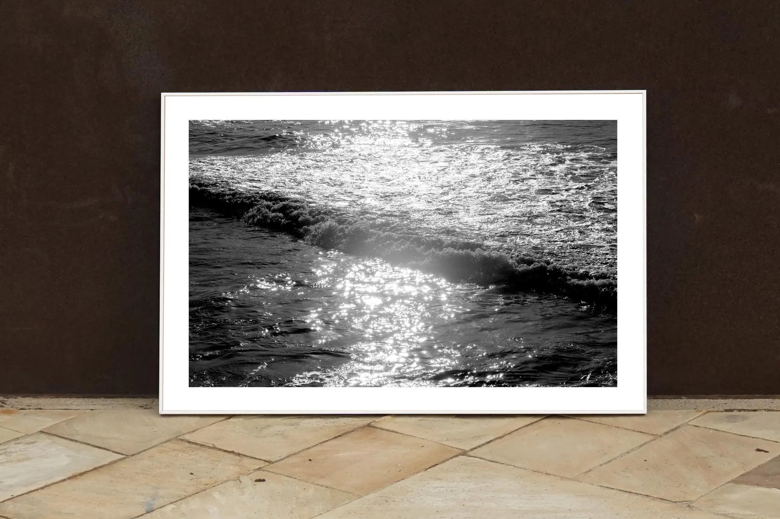 "Pacific Sunset Waves" Contemporary Seascape Giclee Print by Kind of Cyan - 3