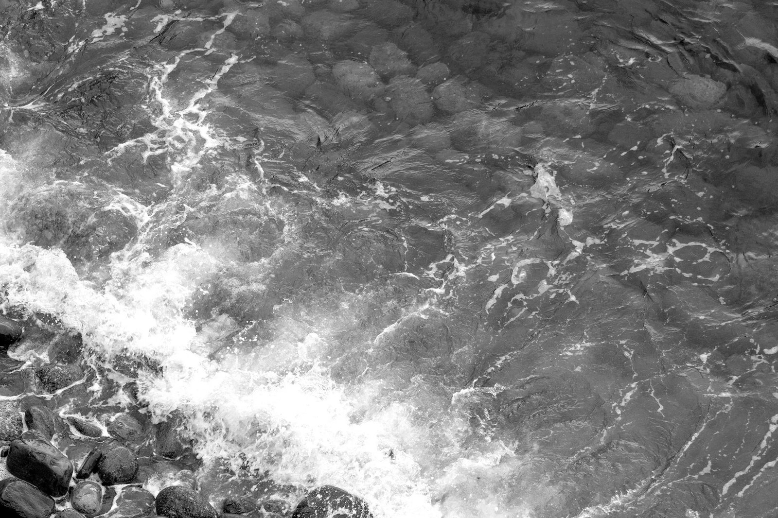 "British Pebble Beach" Contemporary Coastal Black and White Giclee Print - 5