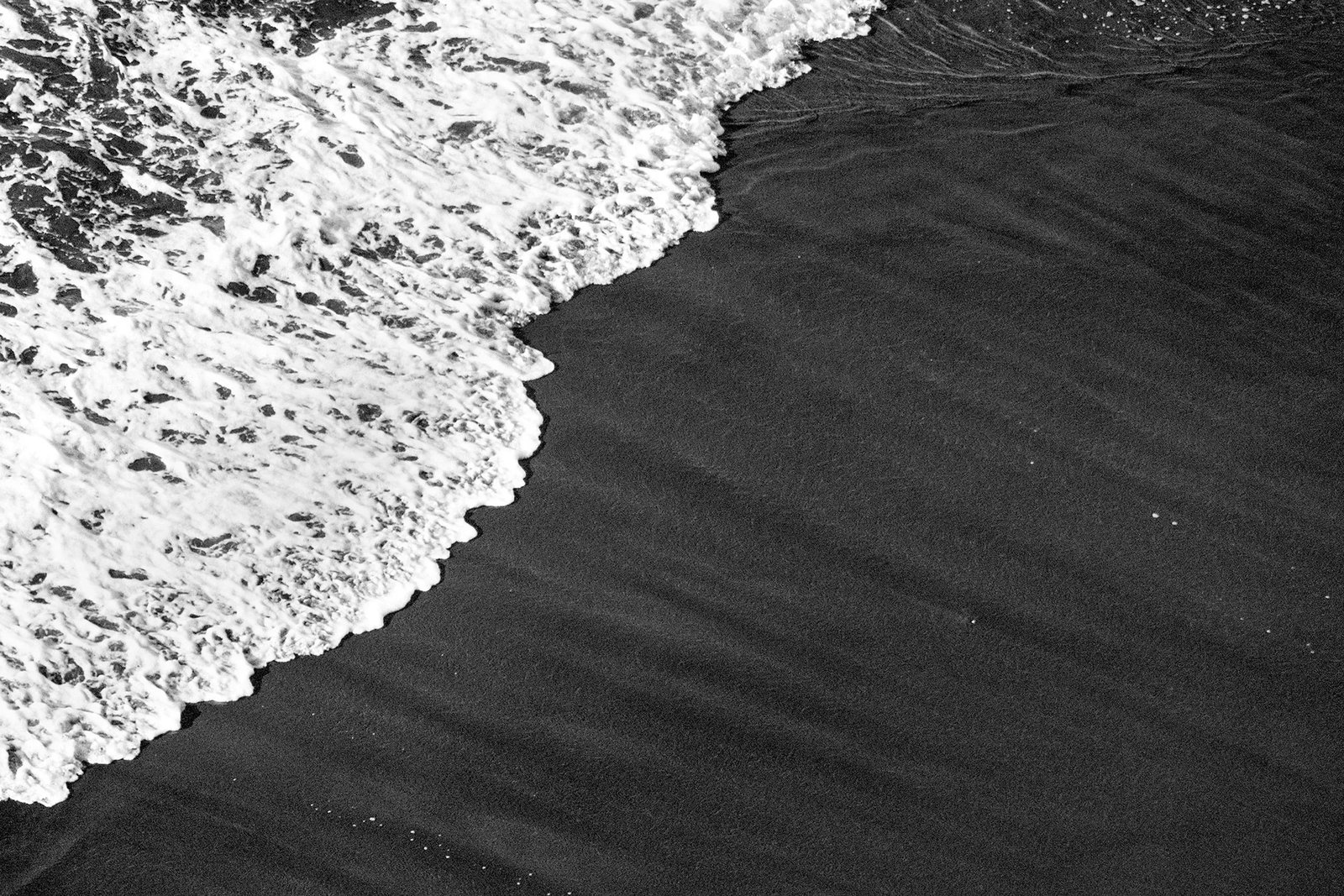 2021 "Deep Black Sandy Shore" Contemporary Black and White Seascape Giclee Print - 8