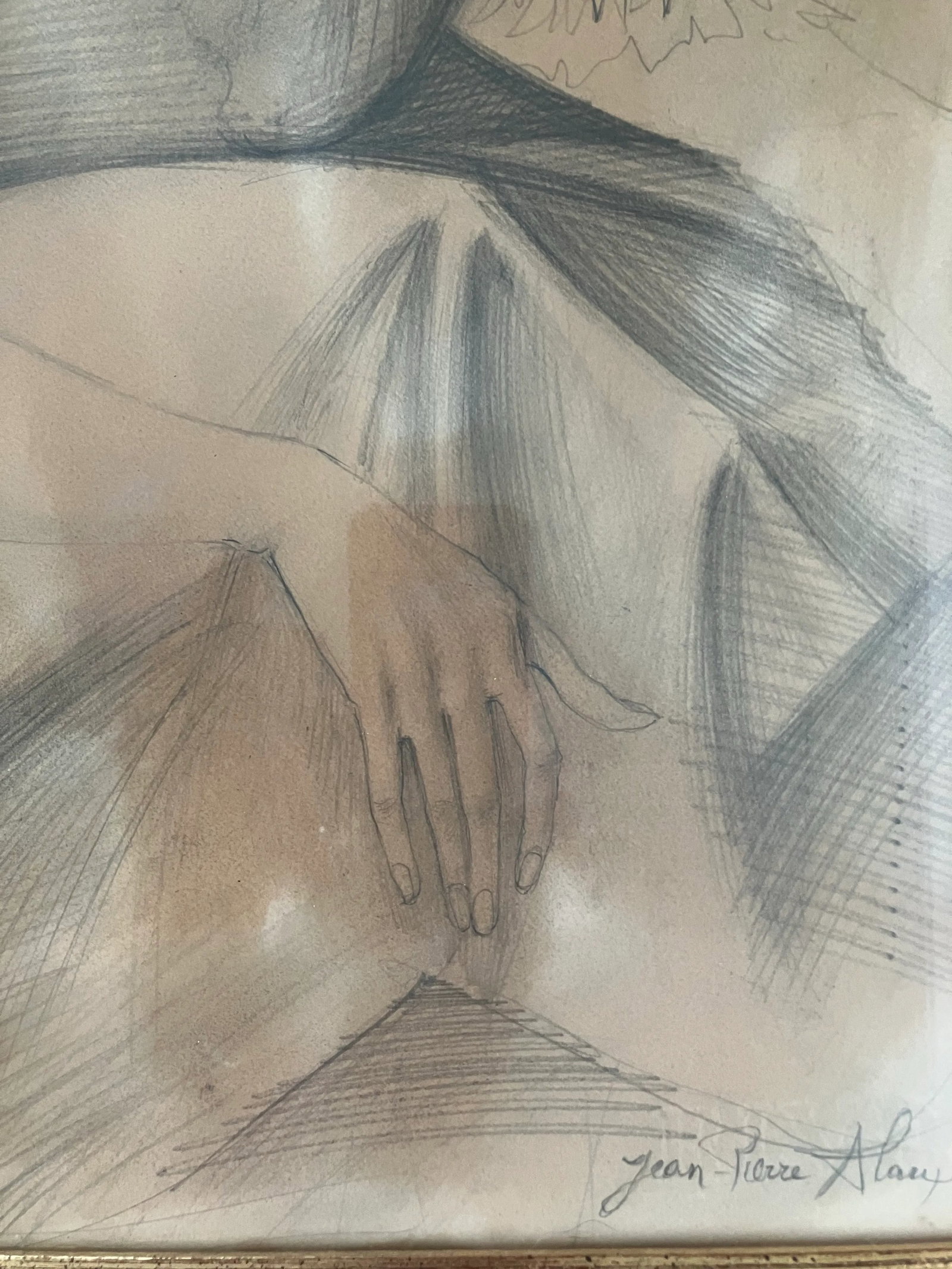 1970s Jean-Pierre Alaux Mythical Painting Young Lady and Surrealist Man - 11