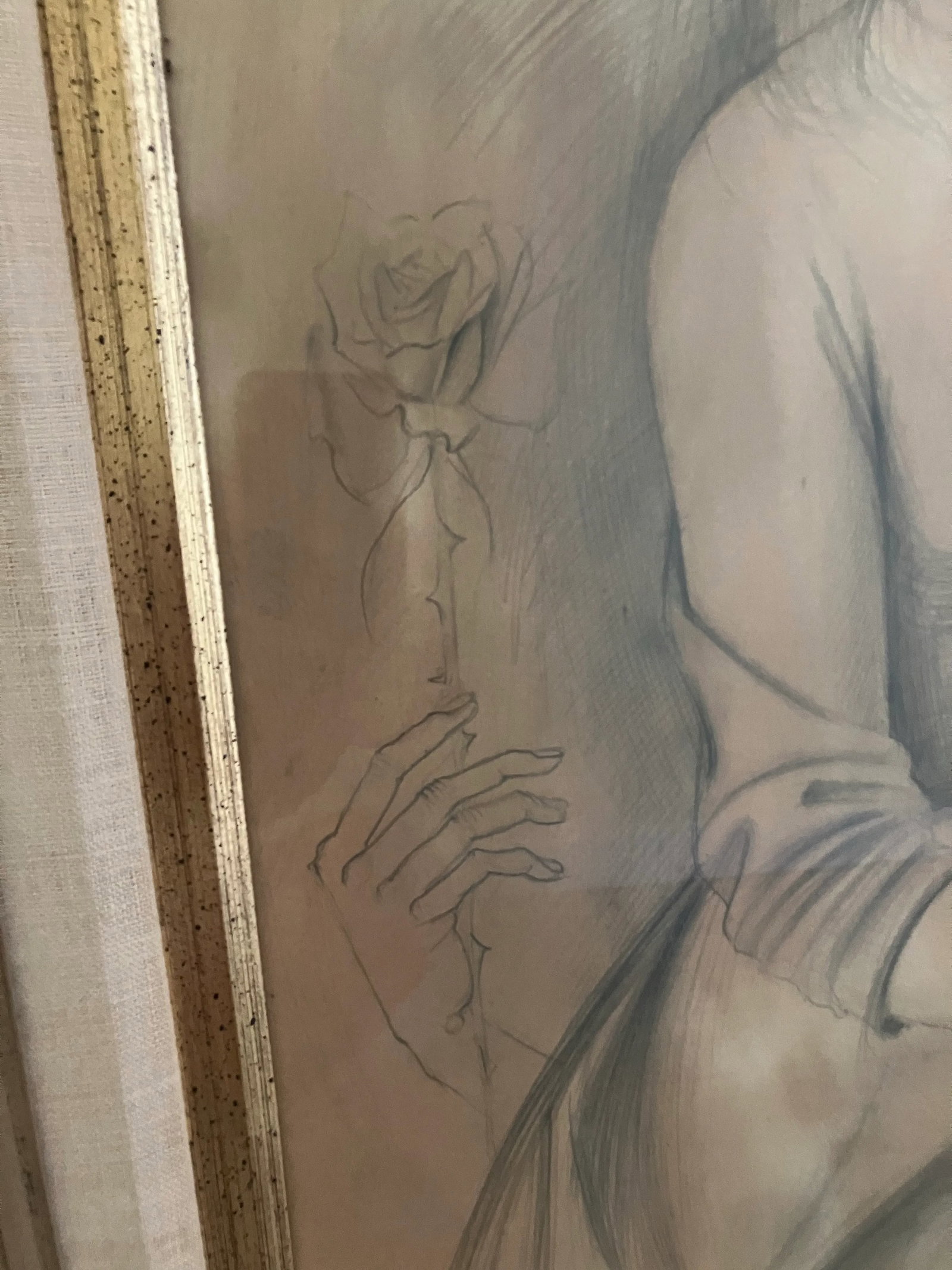 1970s Jean-Pierre Alaux Mythical Painting Young Lady and Surrealist Man - 6
