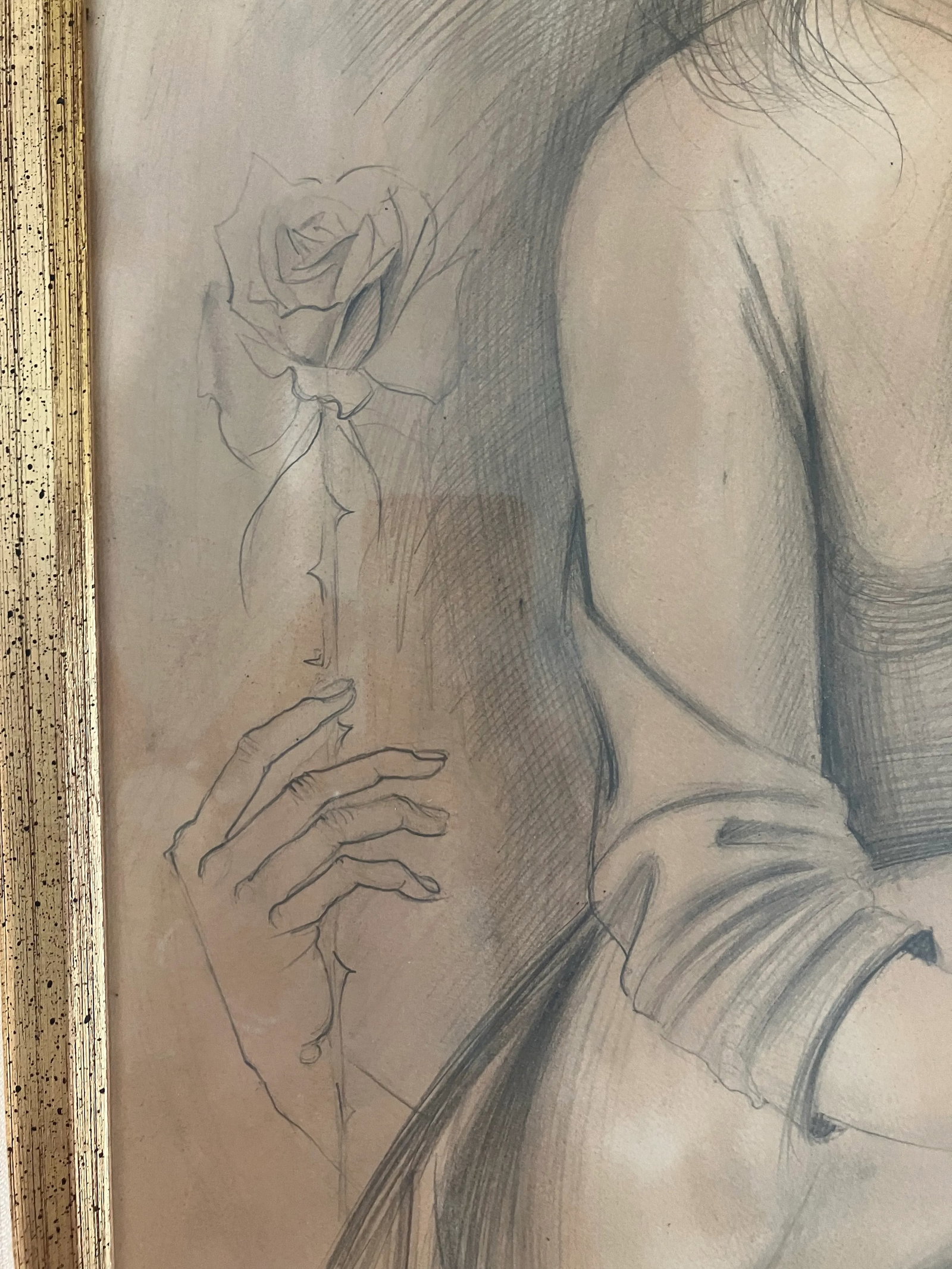 1970s Jean-Pierre Alaux Mythical Painting Young Lady and Surrealist Man - 8