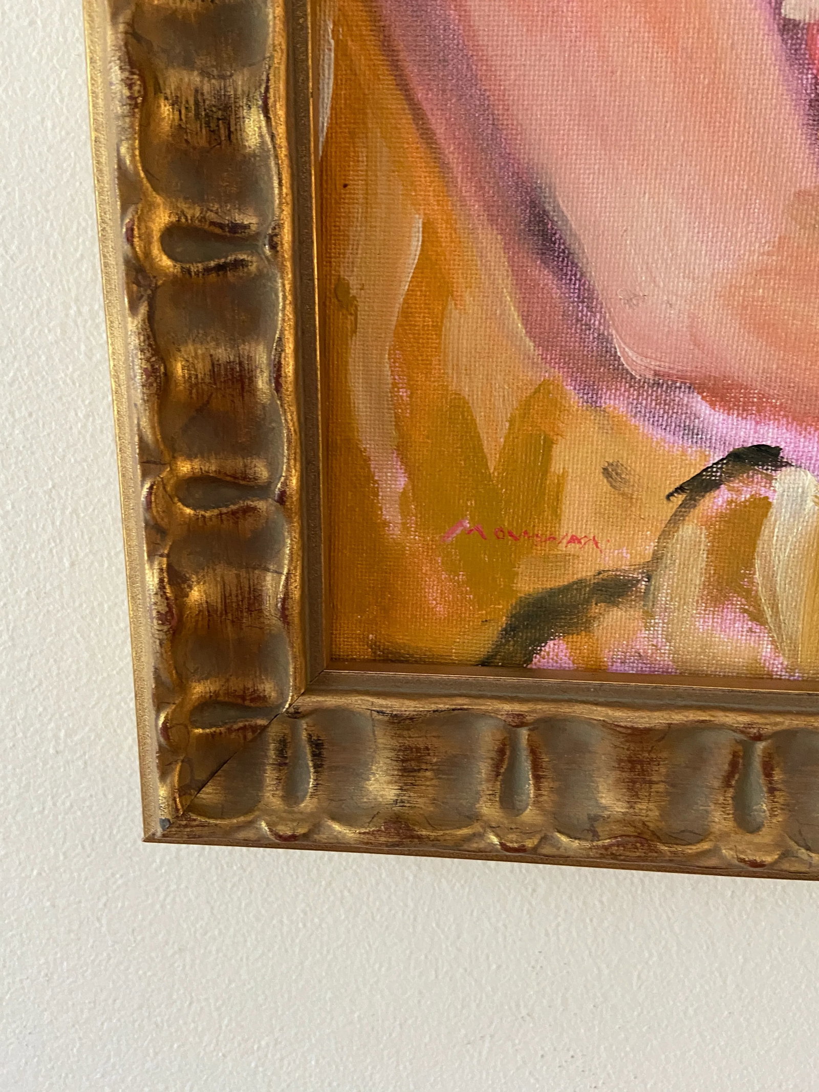 Close Up Nude Oil Painting by Marina Movshina, Framed - 2