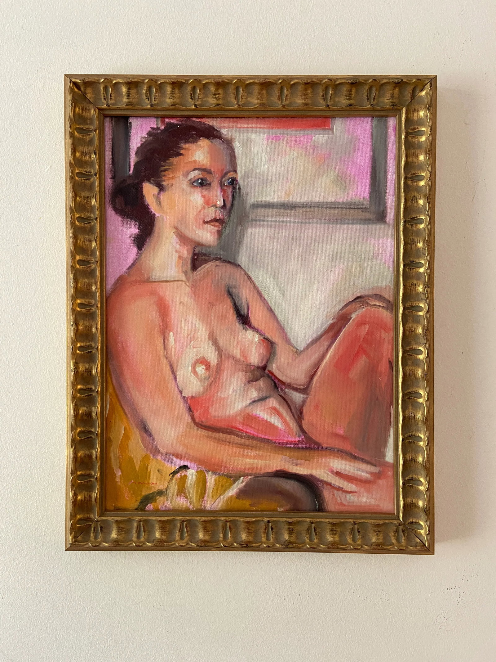 Close Up Nude Oil Painting by Marina Movshina, Framed - 3