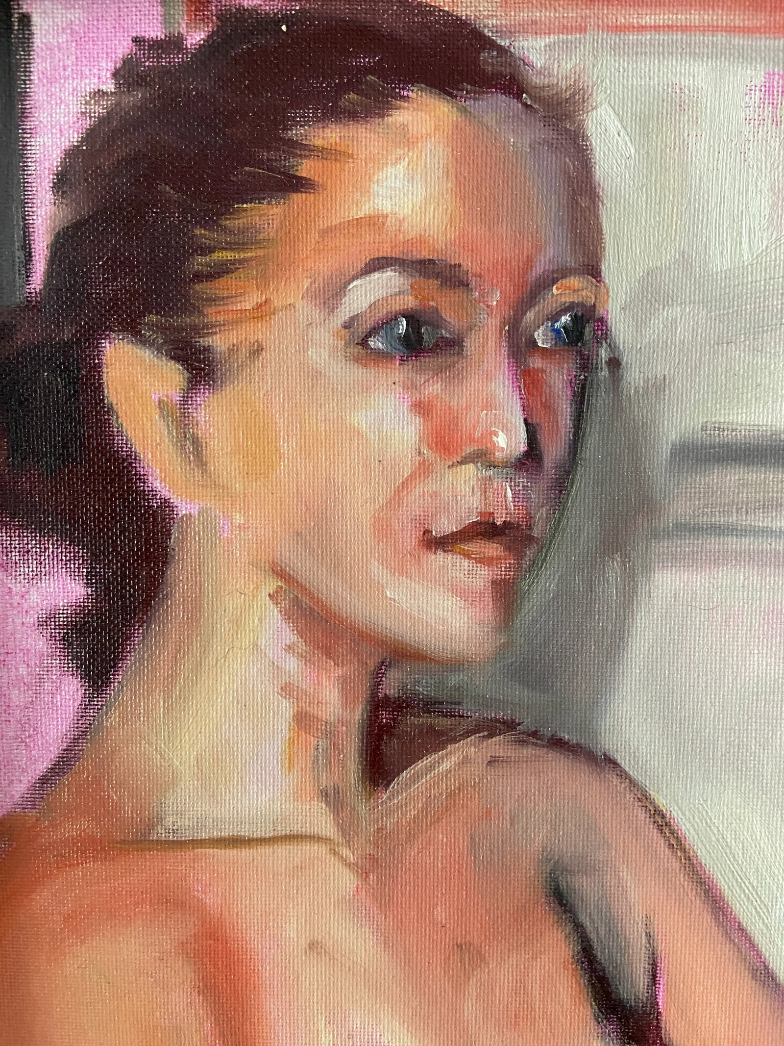 Close Up Nude Oil Painting by Marina Movshina, Framed - 6