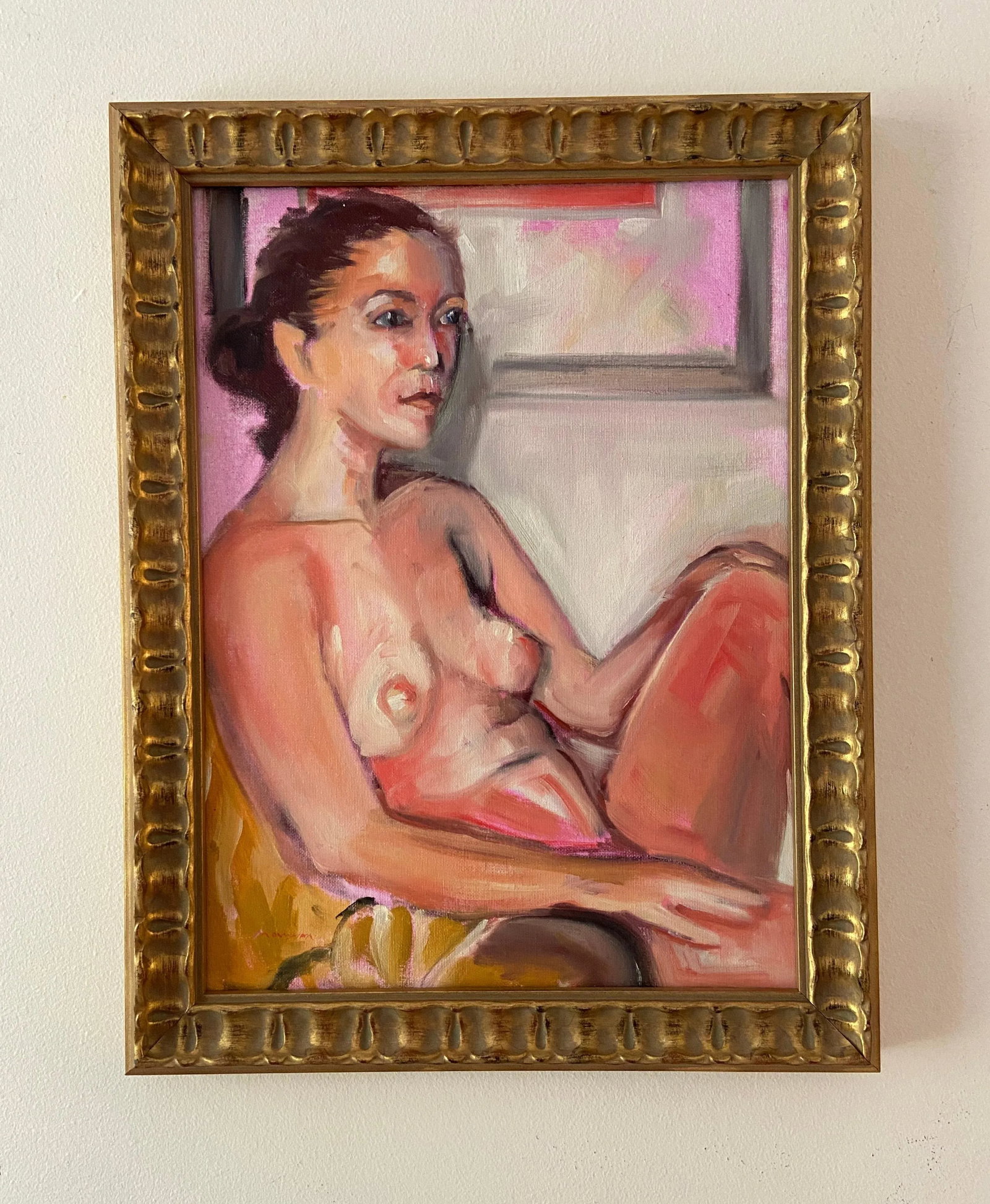 Close Up Nude Oil Painting by Marina Movshina, Framed - 7