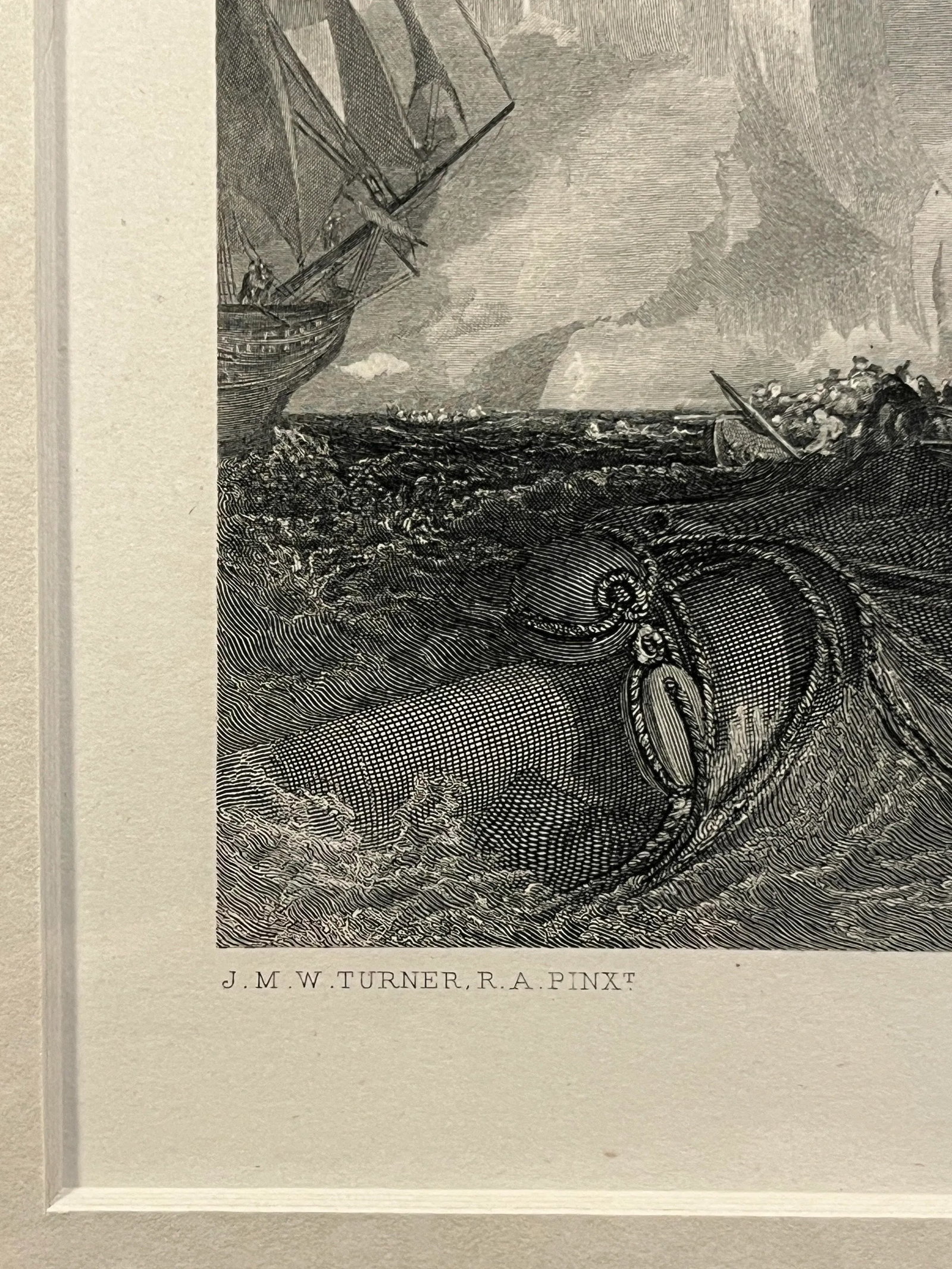1847 Original Steel Engraving "The Battle of Trafalgar" by William Miller, Framed - 5