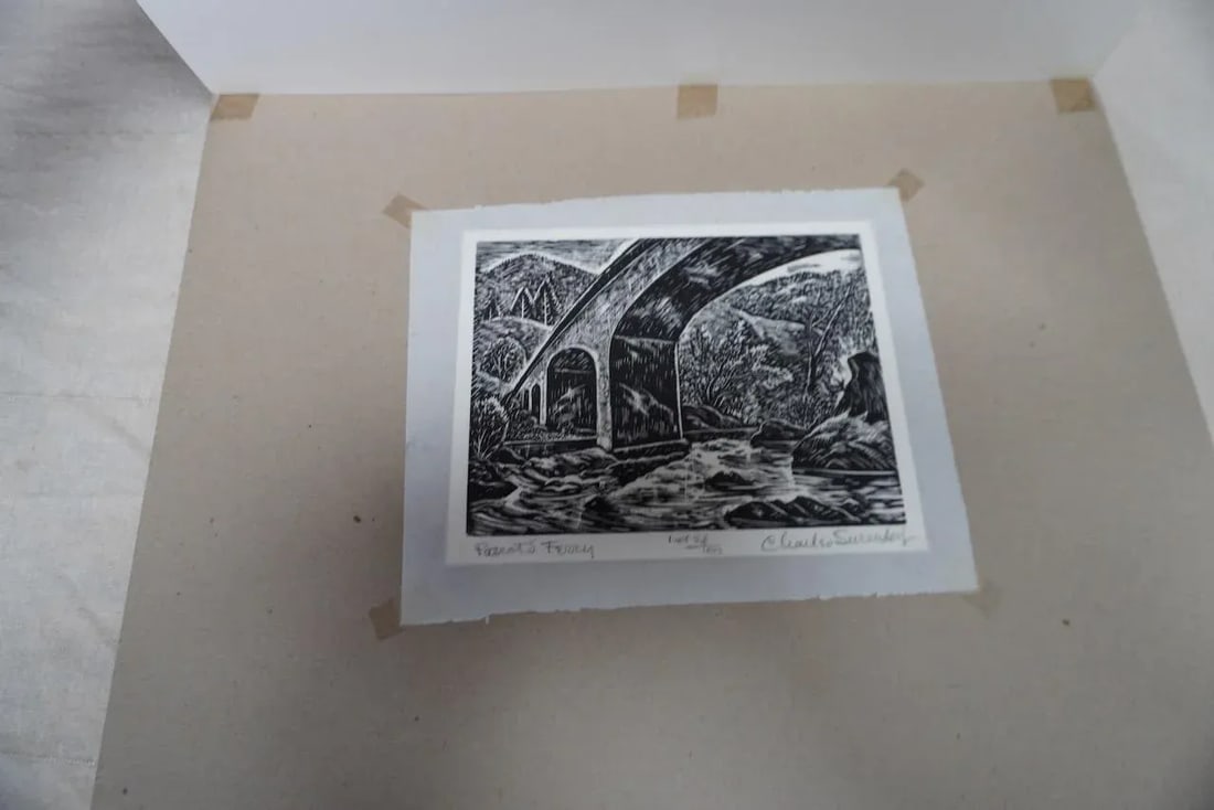 Charles Surendorf (1906-1979) - Parrott's Ferry - Linocut - 5