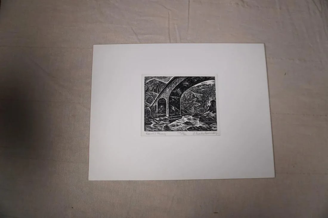 Charles Surendorf (1906-1979) - Parrott's Ferry - Linocut - 6