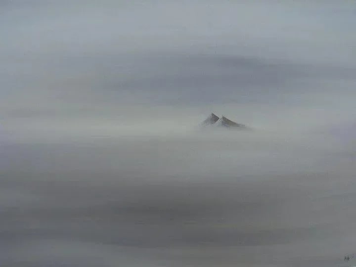 2000 "Mountain Peaks" Contemporary Minimalist Painting by Andrew Miller - 3