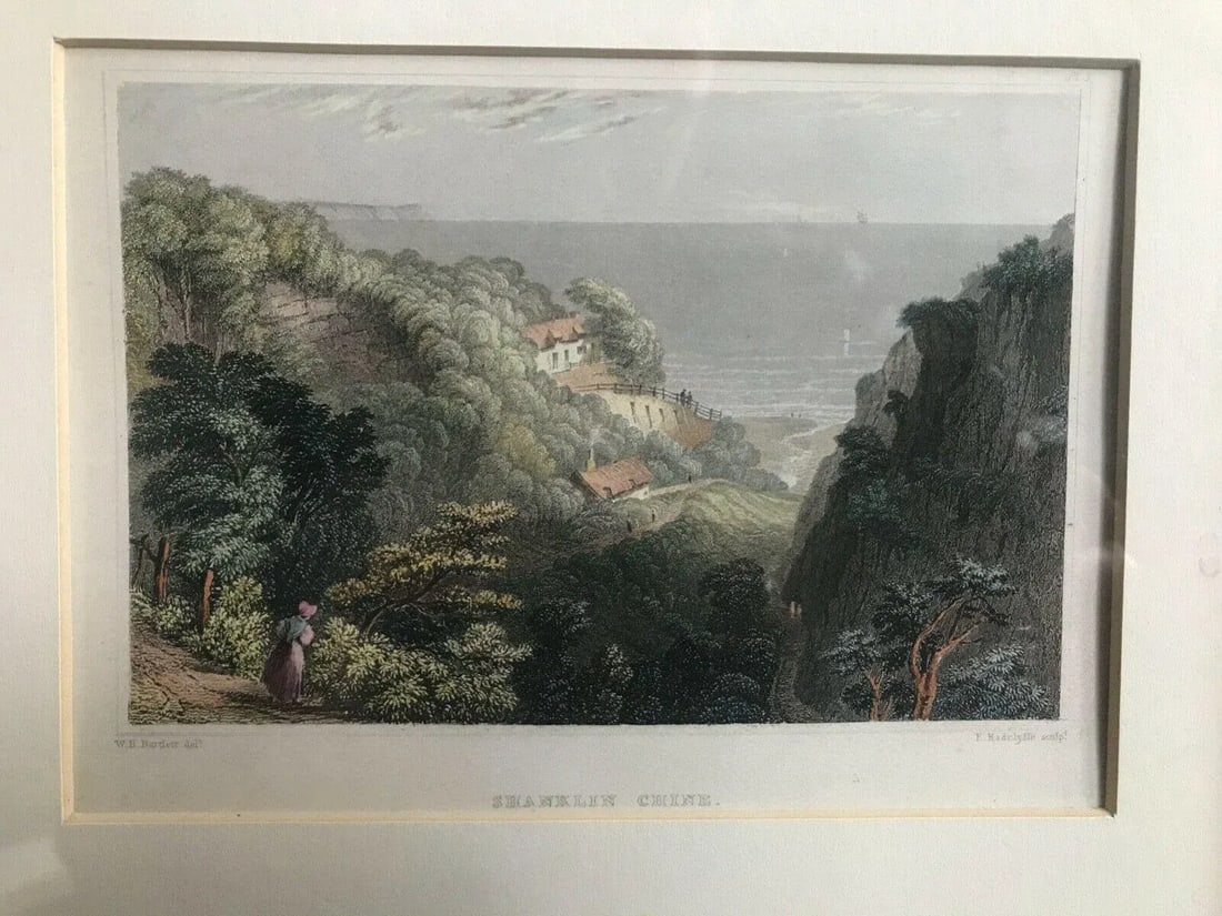 Early 19th Century "Scheveling, Constance, Shanklin Chine, View Near Huy" Engravings, Framed - 4