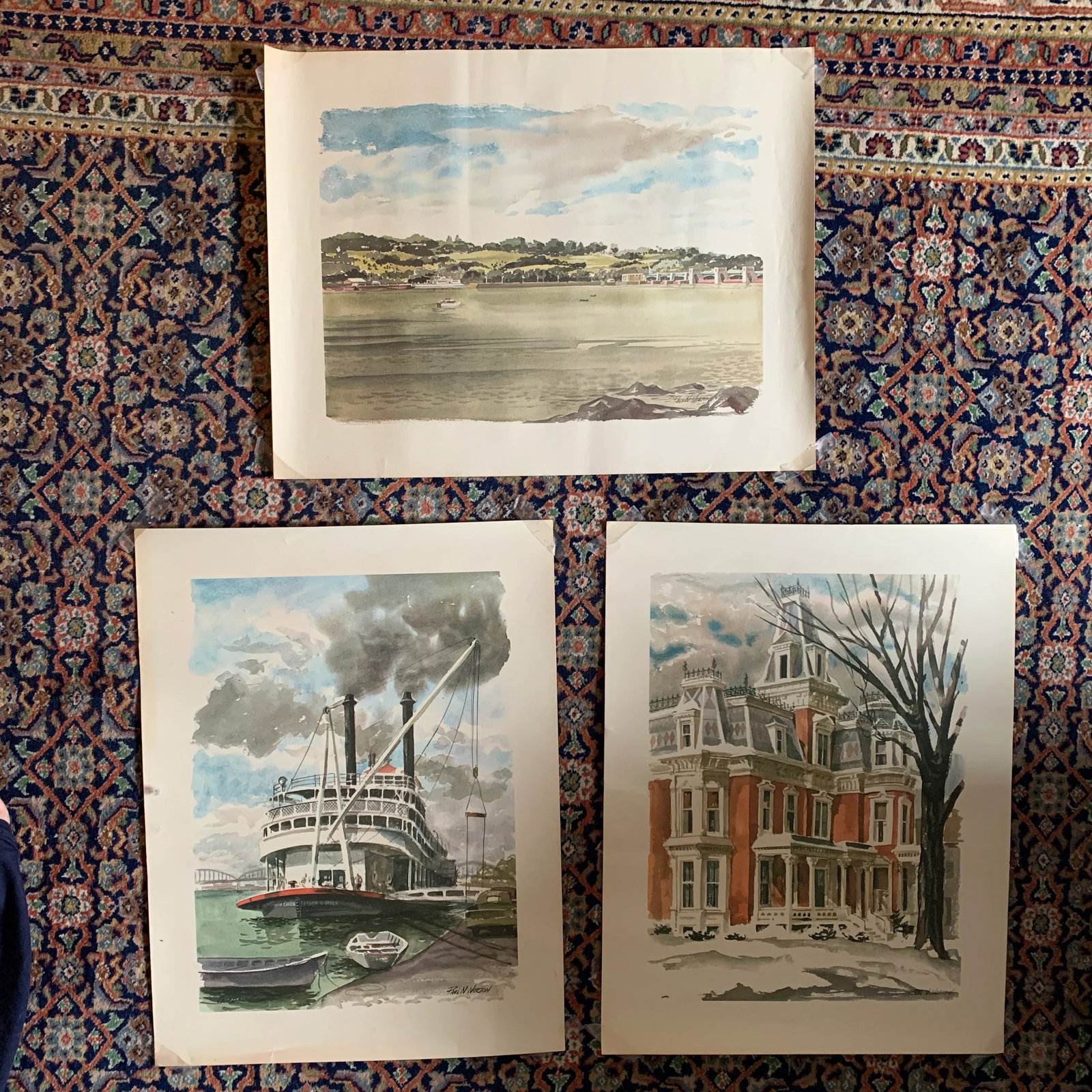 Mid 20th Century Architectural and Coastal Prints - Set of 3 - 13