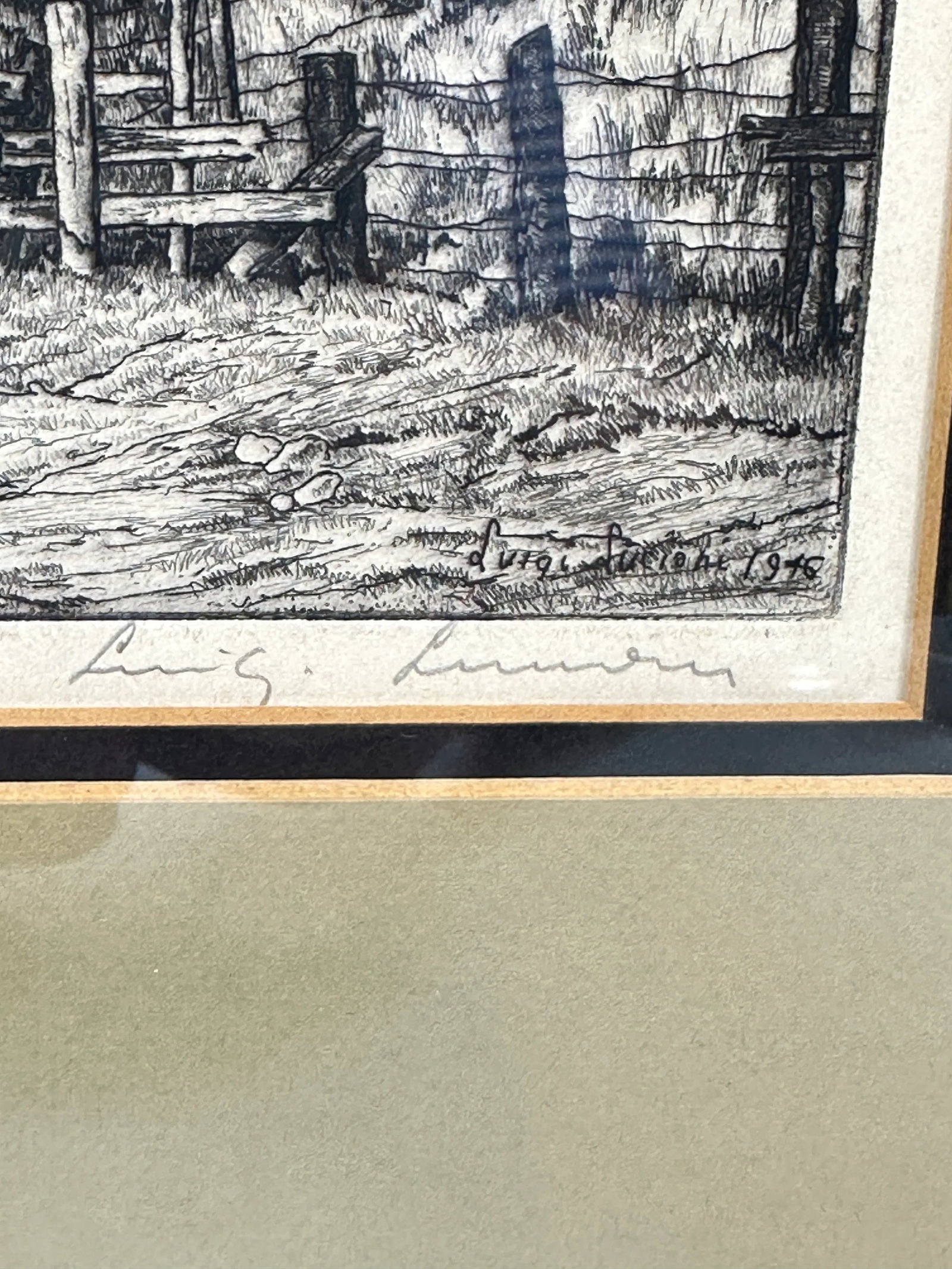 Vintage Etching Titled "The Steeple in the Mountains" - 5