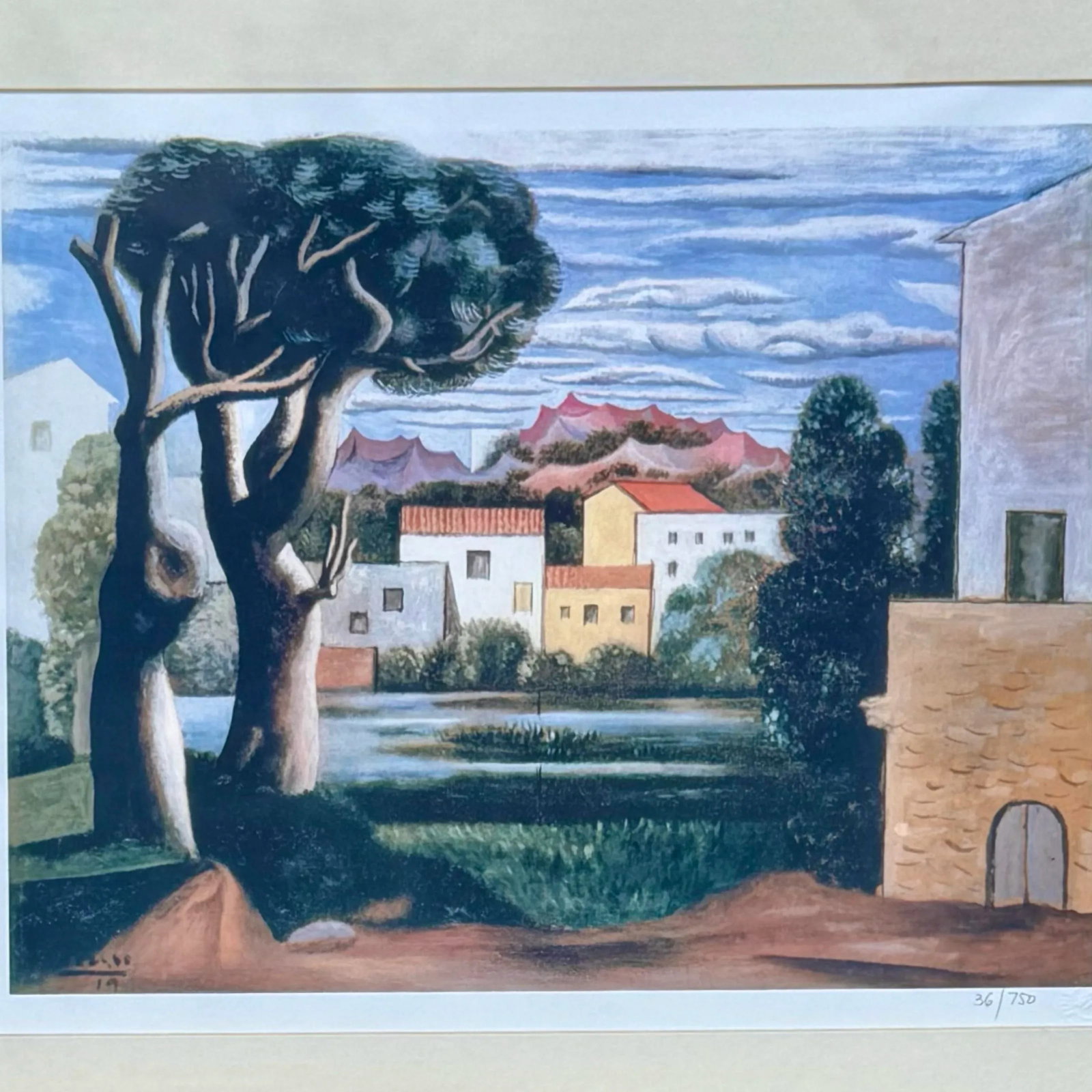 Vintage Pablo Picasso Foundation Limited Edition Lithograph "Landscape With Dead and Live Trees", Fr - 3