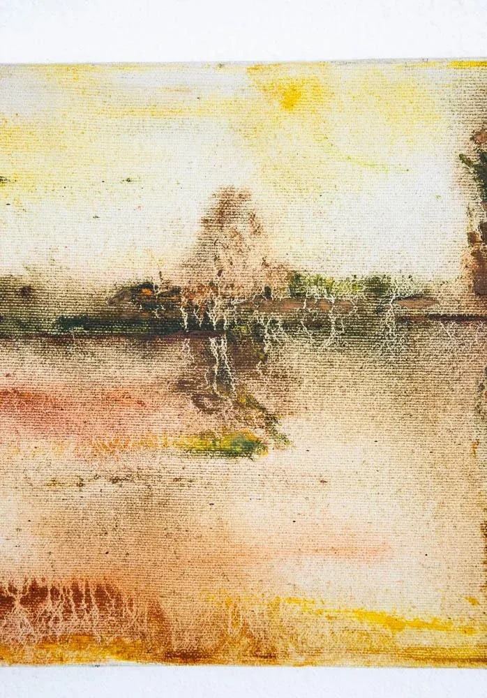 Mid Century Modern Oil Painting Original Art Abstract Landscape Signed M. Dalben - 5