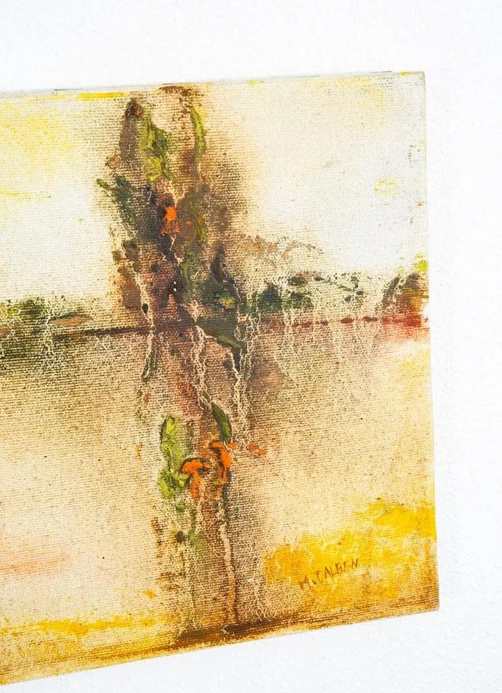 Mid Century Modern Oil Painting Original Art Abstract Landscape Signed M. Dalben - 9