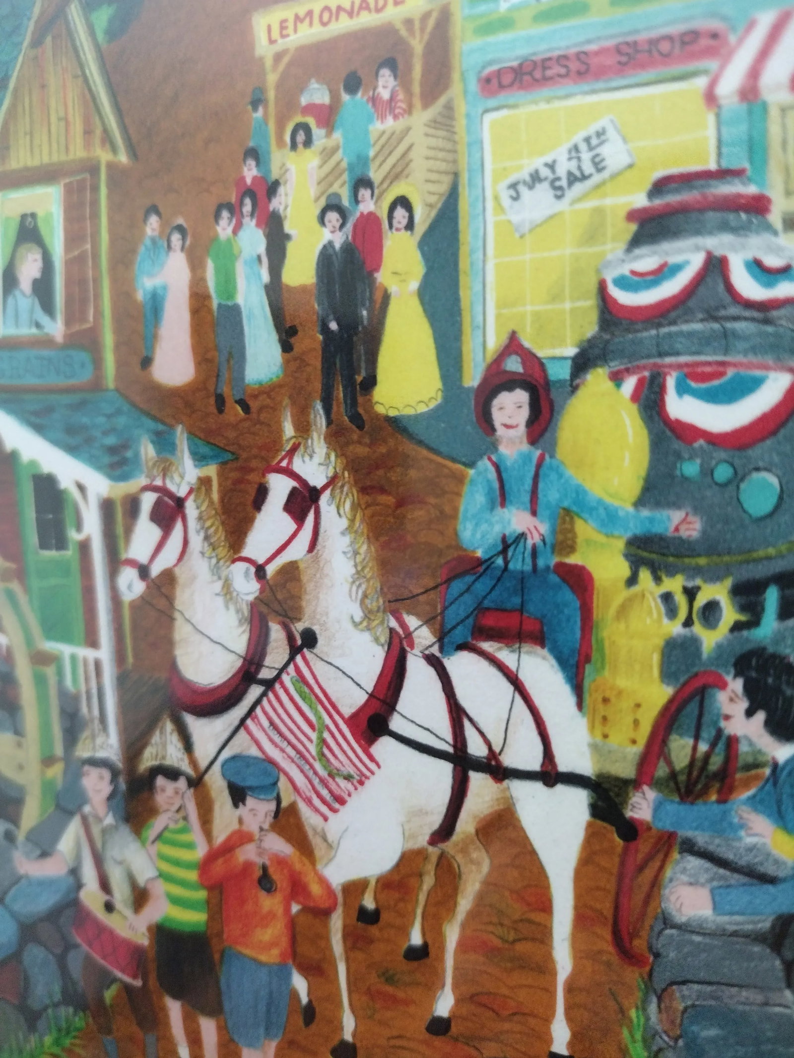 1970s Robert LoGrippo Signed Lithograph "Marching Down Main Street" (1979), Framed - 7