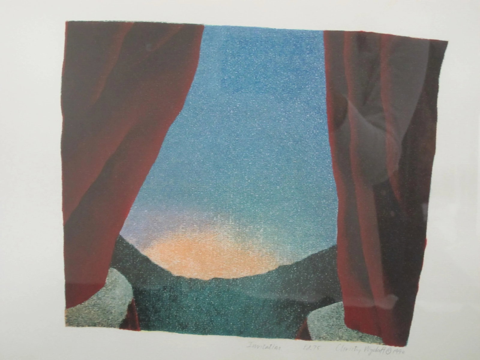 Christy Wyckoff Pacific Nw Signed Framed Limited Edition Screen Print Invitation - 2