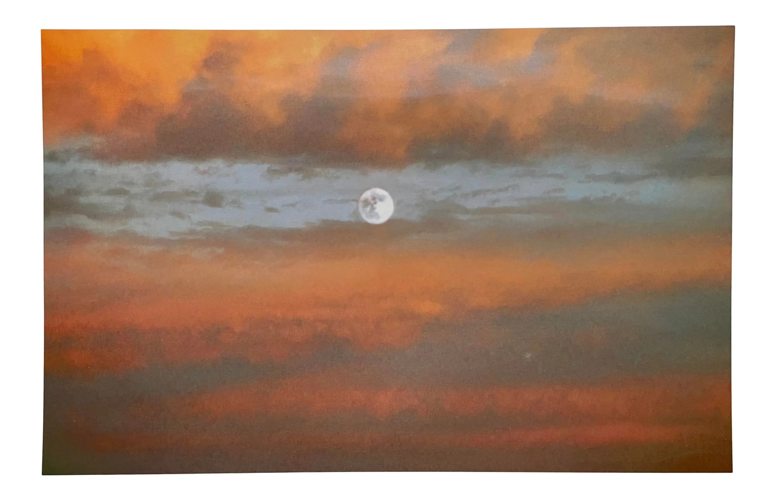 "Moon Rising Through Coral Clouds" Contemporary Landscape Photograph Print from the Estate of Gleb D: The pleasure of finally being able to go through the archive of my father, Gleb Derujinsky, and begin the task of sharing his vast imagination is a thrill. Many know his work now from his career as a 