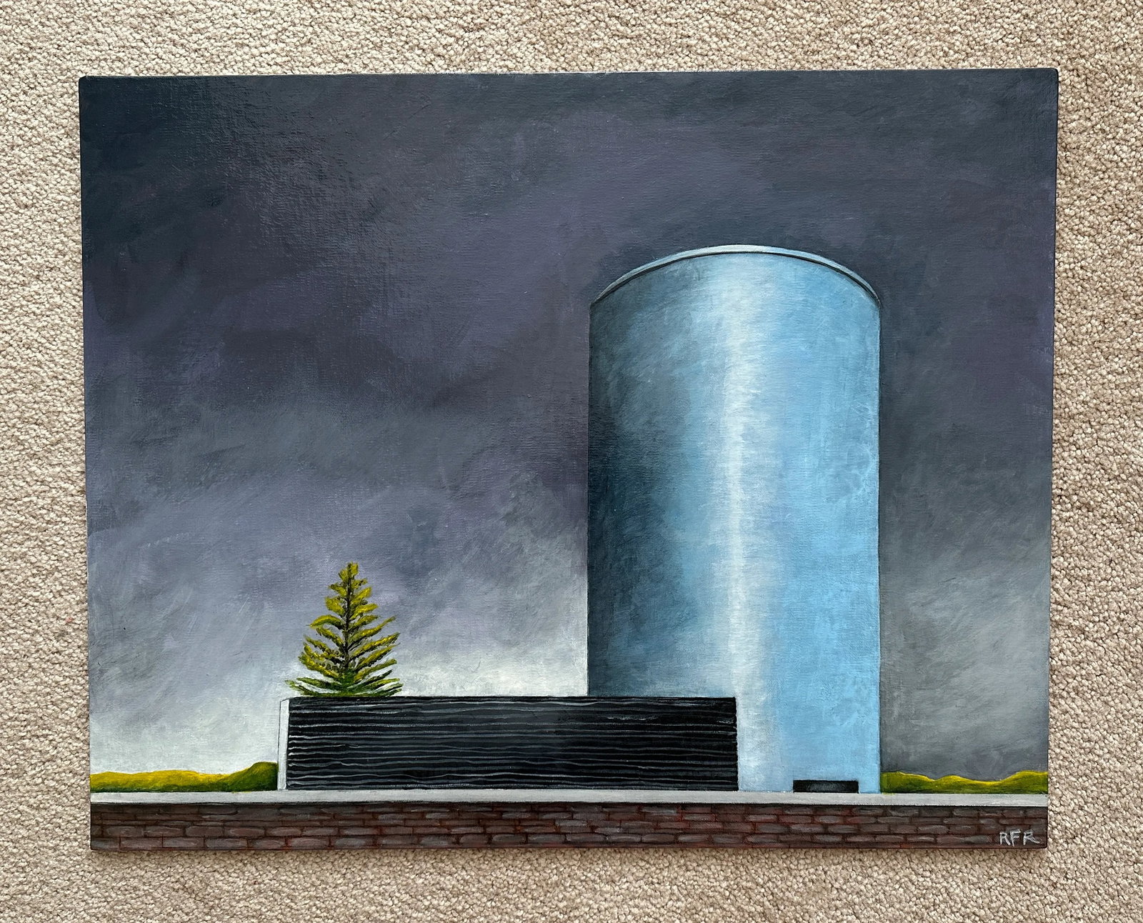 2022 "Anna's Tower" Rustic Architectural Landscape Original Print by Roxanne Ritzel - 4