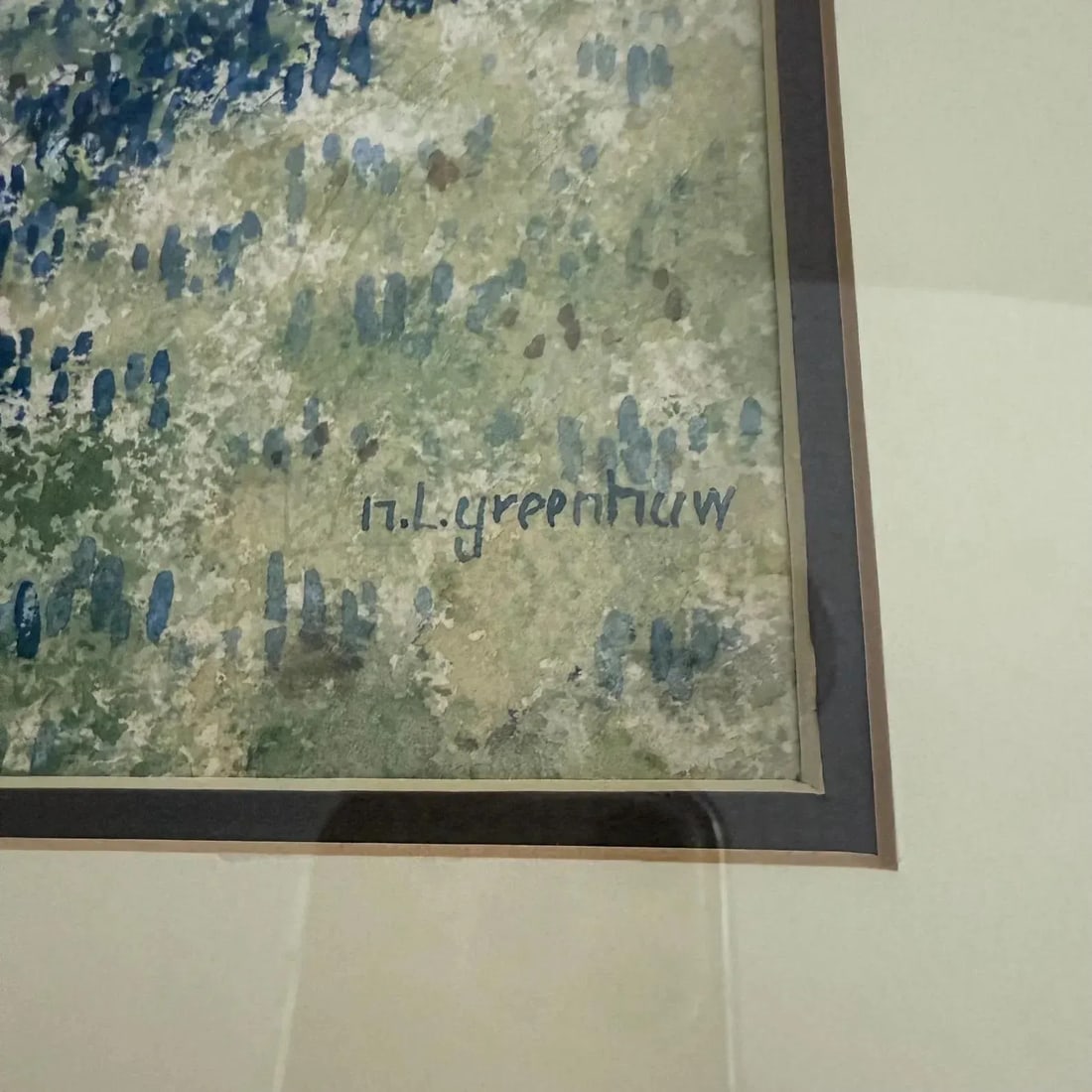 Vintage 1970's Texas Bluebonnet Watercolor - 2