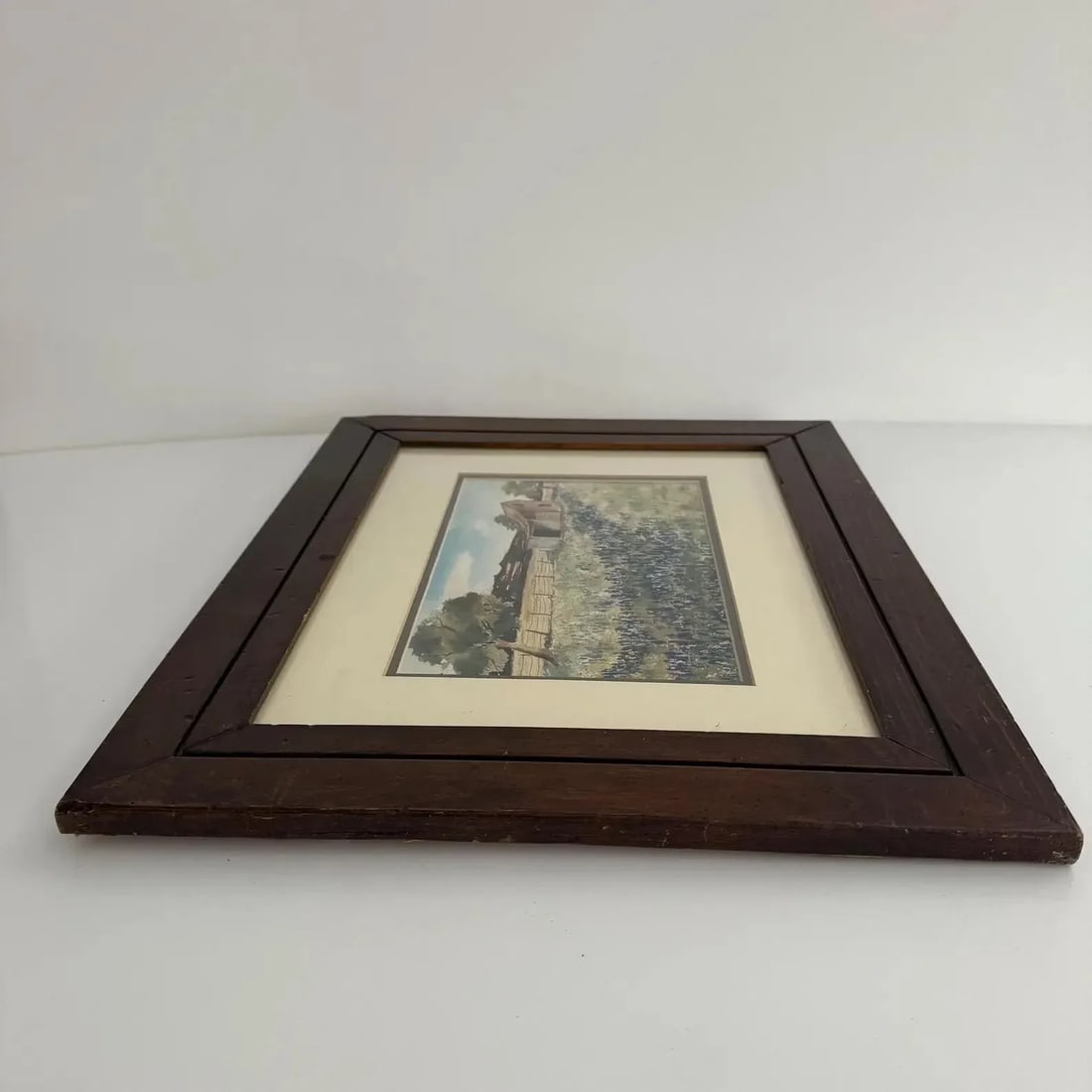 Vintage 1970's Texas Bluebonnet Watercolor - 4