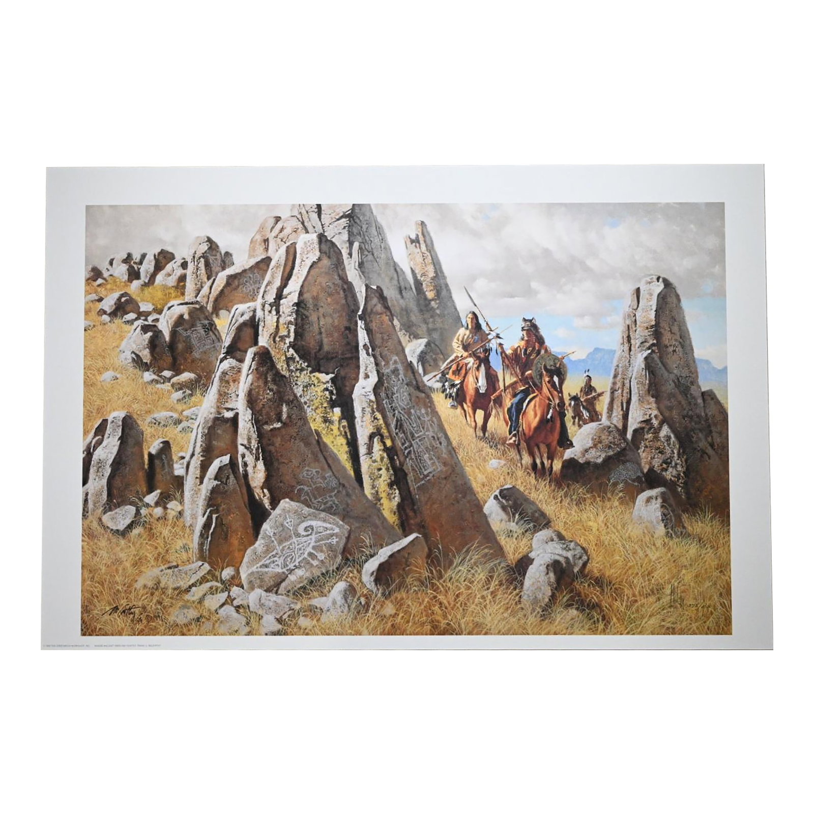 Frank C. McCarthy Signed Limited Edition Print "Where Ancient Ones Had Hunted" 975/1000 W/ Coa (1 of 9)