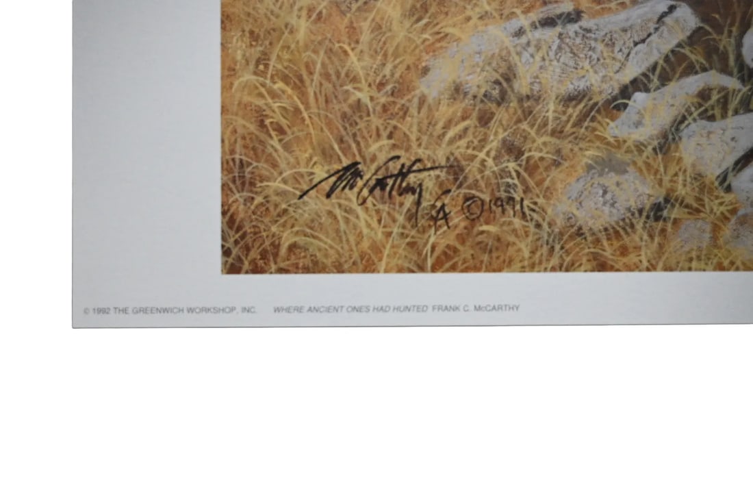 Frank C. McCarthy Signed Limited Edition Print "Where Ancient Ones Had Hunted" 975/1000 W/ Coa - 4