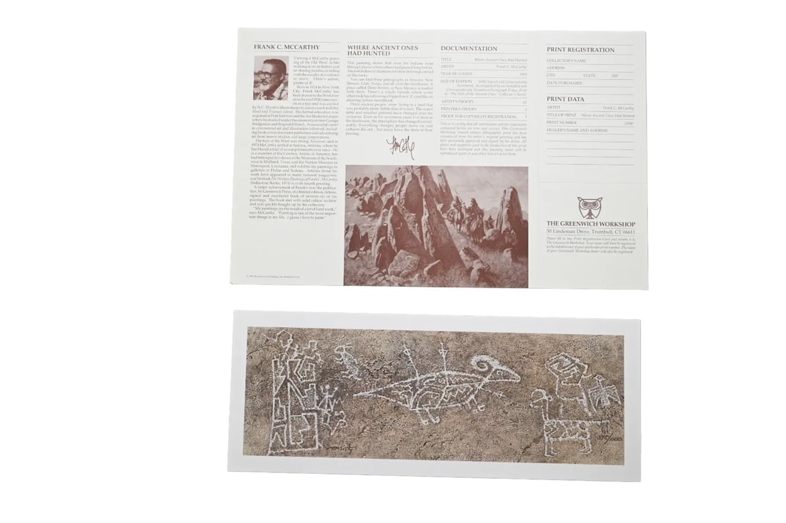 Frank C. McCarthy Signed Limited Edition Print "Where Ancient Ones Had Hunted" 975/1000 W/ Coa - 8