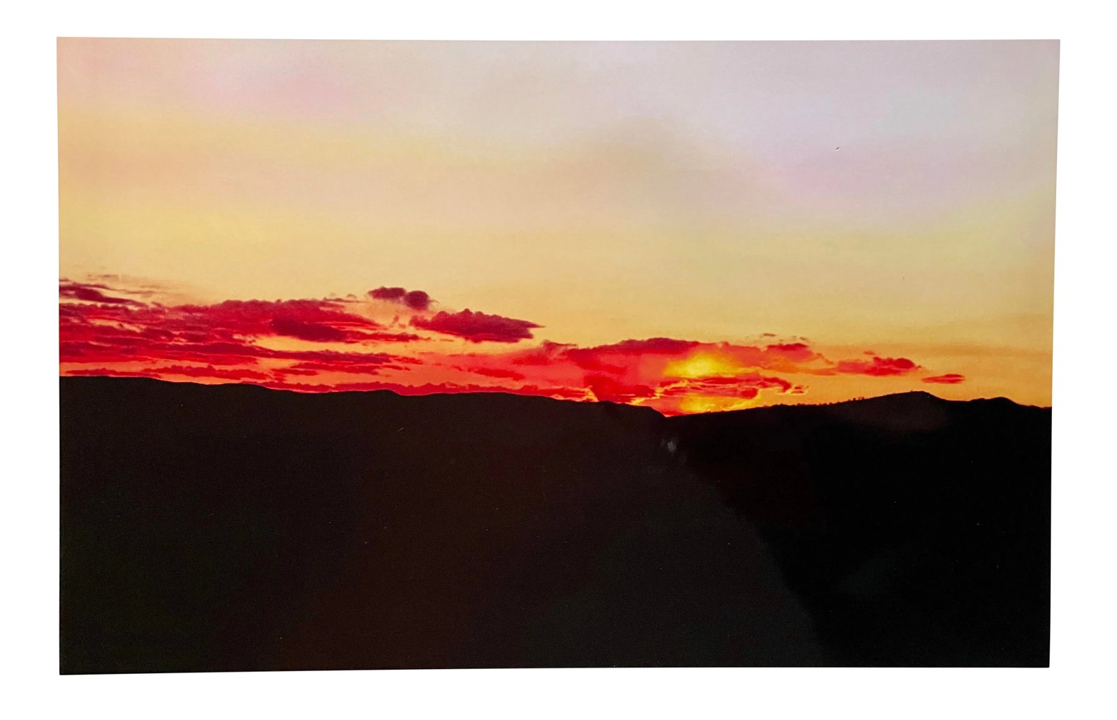 "Sunset Sky and Mountain Silhouette" Contemporary Landscape Photograph Print from the Estate of Gleb: The pleasure of finally being able to go through the archive of my father, Gleb Derujinsky, and begin the task of sharing his vast imagination is a thrill. Many know his work now from his career as a 