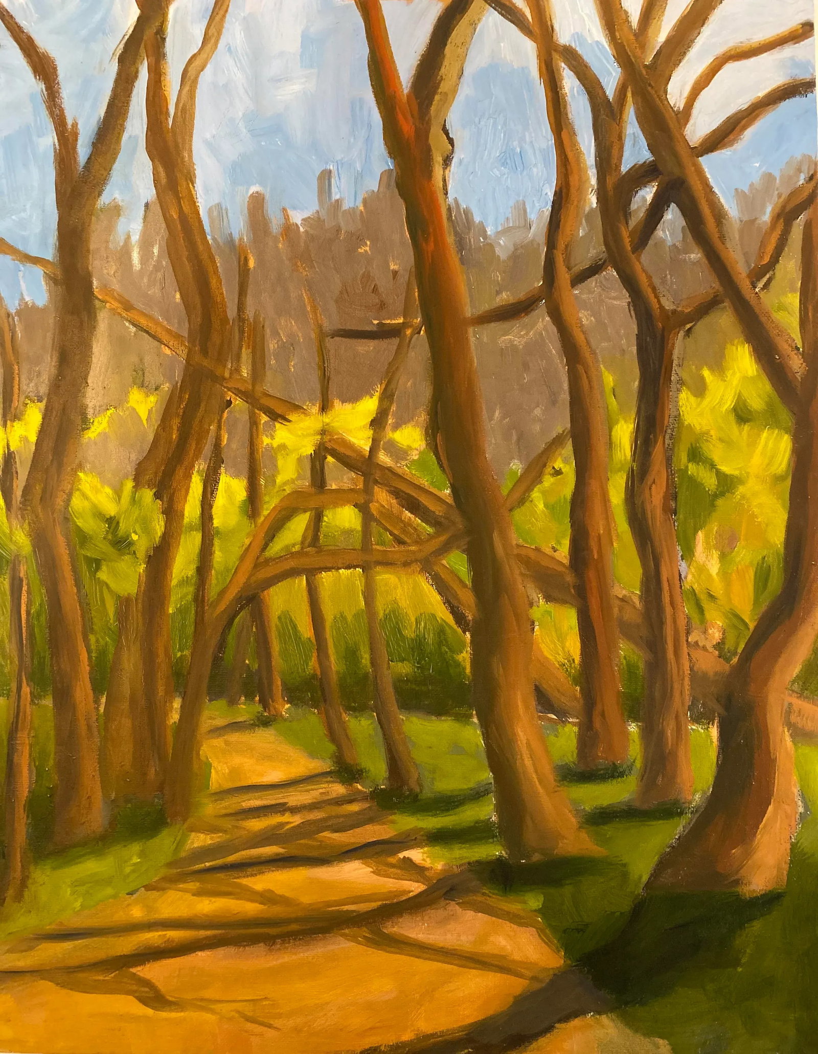 Contemporary Landscape Oil Painting "Path at James River Park" by Teresa DiMarco (1 of 3)